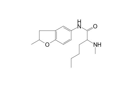 Hexanamide, 2-methylamino-N-(2,3-dihydrobenzofur-5-yl)-