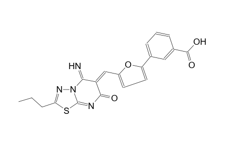 benzoic acid, 3-[5-[(Z)-(5-imino-7-oxo-2-propyl-5H-[1,3,4]thiadiazolo[3,2-a]pyrimidin-6(7H)-ylidene)methyl]-2-furanyl]-