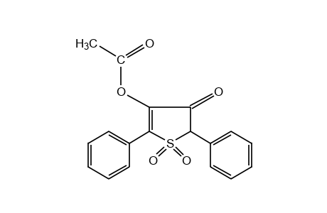 2,5-diphenyl-4-hydroxy-3(2H)-thiophenone, acetate (ester), 1,1-dioxide