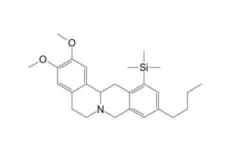 6H-Dibenzo[a,g]quinolizine, 10-butyl-5,8,13,13a-tetrahydro-2,3-dimethoxy-12-(trimethylsilyl)-