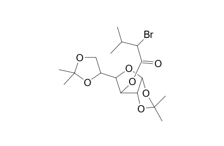 1,2;5,6-Di-O-(1-methylethylidene)-.alpha.-D-glucofuranosyl-2-bromo-3-methyl butanoate