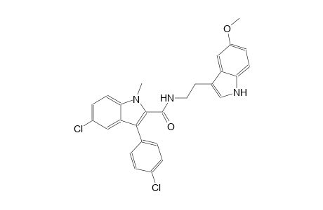 1H-indole-2-carboxamide, 5-chloro-3-(4-chlorophenyl)-N-[2-(5-methoxy-1H-indol-3-yl)ethyl]-1-methyl-