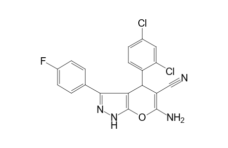 6-Amino-4-(2,4-dichlorophenyl)-3-(4-fluorophenyl)-2,4-dihydropyrano[2,3-c]pyrazole-5-carbonitrile