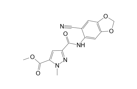 1H-Pyrazole-5-carboxylic acid, 3-[[(6-cyano-1,3-benzodioxol-5-yl)amino]carbonyl]-1-methyl-, methyl ester