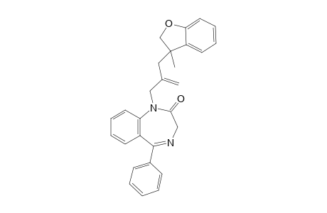 9-Phenyl-5-[3-(3-methyl-2,3-dihydrobenzofuran-3-yl)-2-mthylenepropyl]-5,8-benzodiazepine-6-one