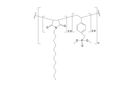 Copolymer N-dodecyl maleimide-alternated-styrene dimethylphosphonate