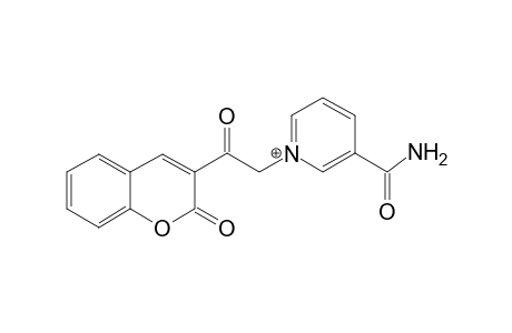 1-[2-keto-2-(2-ketochromen-3-yl)ethyl]pyridin-1-ium-3-carboxamide
