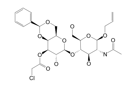 ALLYL-4-O-(4,6-DI-O-BENZYLIDENE-3-O-CHLOROACETYL-BETA-D-GALACTOPYRANOSYL)-2-DEOXY-2-ACETAMIDO-BETA-D-GLUCOPYRANOSIDE