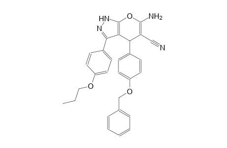 6-amino-4-[4-(benzyloxy)phenyl]-3-(4-propoxyphenyl)-1,4-dihydropyrano[2,3-c]pyrazole-5-carbonitrile