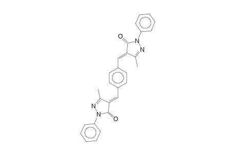 (4Z)-5-Methyl-4-(4-[(Z)-(3-methyl-5-oxo-1-phenyl-1,5-dihydro-4H-pyrazol-4-ylidene)methyl]benzylidene)-2-phenyl-2,4-dihydro-3H-pyrazol-3-one