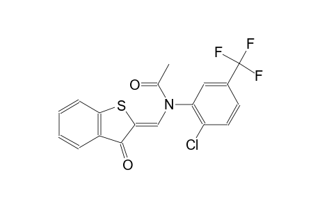 N-[2-chloro-5-(trifluoromethyl)phenyl]-N-[(Z)-(3-oxo-1-benzothien-2(3H)-ylidene)methyl]acetamide