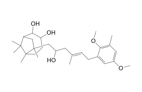 7-[4-Methyl-6-[(2,5-dimethoxy-3-methyl)phenyl]-2-(hydroxy)hex-4-en-1-yl]-6,7,9,9-tetramethylbicyclo[4.2.1]nonane-2,3-diol