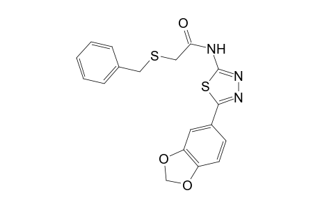 N-[5-(1,3-benzodioxol-5-yl)-1,3,4-thiadiazol-2-yl]-2-(benzylthio)acetamide