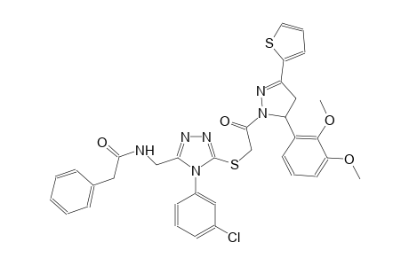 benzeneacetamide, N-[[4-(3-chlorophenyl)-5-[[2-[5-(2,3-dimethoxyphenyl)-4,5-dihydro-3-(2-thienyl)-1H-pyrazol-1-yl]-2-oxoethyl]thio]-4H-1,2,4-triazol-3-yl]methyl]-