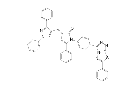 3-((1,3-diphenyl-1H-pyrazol-4-yl)methylene)-5-phenyl-1-(4-(6-phenyl-[1,2,4]triazolo[3,4-b][1,3,4]thiadiazol-3-yl)phenyl)-1H-pyrrol-2(3H)-one