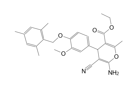 ethyl 6-amino-5-cyano-4-[4-(mesitylmethoxy)-3-methoxyphenyl]-2-methyl-4H-pyran-3-carboxylate