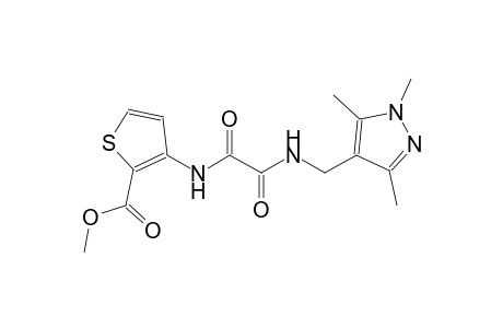 2-thiophenecarboxylic acid, 3-[[1,2-dioxo-2-[[(1,3,5-trimethyl-1H-pyrazol-4-yl)methyl]amino]ethyl]amino]-, methyl ester