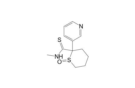 1-keto-N-methyl-2-(3-pyridyl)thiane-2-carbothioamide