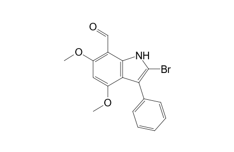 2-Bromo-4,6-dimethoxy-3-phenylindole-7-carbaldehyde