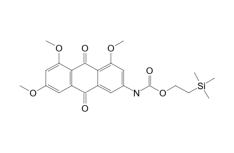 1,3,8-TRIMETHOXY-6-[(TRIMETHYLSILYLETHOXYCARBONYL)-AMINO]-9,10-ANTHRAQUINONE