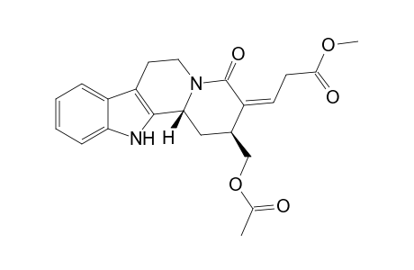 17-Norcorynan-18-carboxylic acid, 16-(acetyloxy)-19,20-didehydro-21-oxo-, methyl ester, (3.beta.,19Z)-(.+-.)-