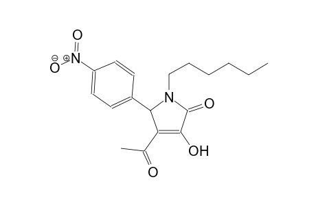 4-acetyl-1-hexyl-3-hydroxy-5-(4-nitrophenyl)-1,5-dihydro-2H-pyrrol-2-one