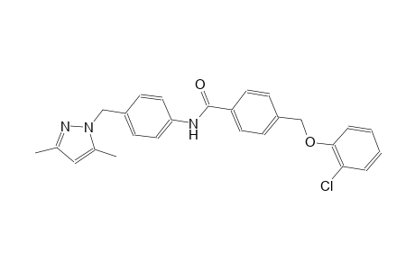 4-[(2-chlorophenoxy)methyl]-N-{4-[(3,5-dimethyl-1H-pyrazol-1-yl)methyl]phenyl}benzamide