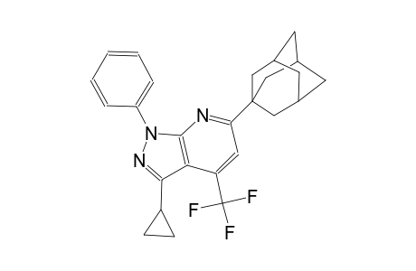 6-(1-adamantyl)-3-cyclopropyl-1-phenyl-4-(trifluoromethyl)-1H-pyrazolo[3,4-b]pyridine