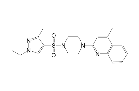 2-{4-[(1-ethyl-3-methyl-1H-pyrazol-4-yl)sulfonyl]-1-piperazinyl}-4-methylquinoline