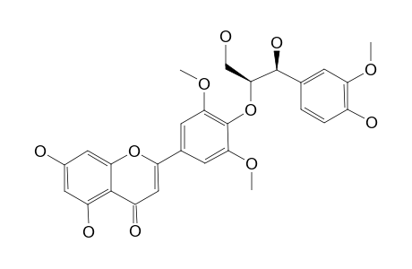 SALCOLIN-B;TRICIN-4'-O-(ERYTHRO-BETA-GUAIACYL-GLYCERYL)-ETHER