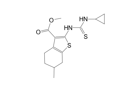 methyl 2-{[(cyclopropylamino)carbothioyl]amino}-6-methyl-4,5,6,7-tetrahydro-1-benzothiophene-3-carboxylate