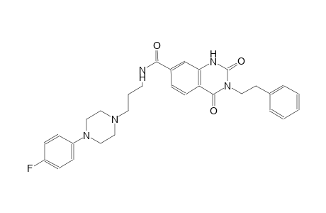 N-{3-[4-(4-fluorophenyl)-1-piperazinyl]propyl}-2,4-dioxo-3-(2-phenylethyl)-1,2,3,4-tetrahydro-7-quinazolinecarboxamide
