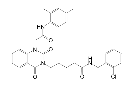 N-(2-chlorobenzyl)-5-(1-[2-(2,4-dimethylanilino)-2-oxoethyl]-2,4-dioxo-1,4-dihydro-3(2H)-quinazolinyl)pentanamide