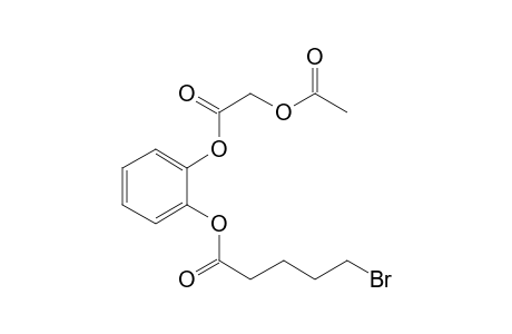 1,2-Benzenediol, o-(acethoxyacetyl)-o'-(5-bromovaleryl)-