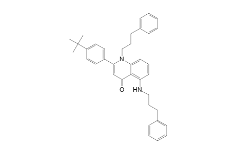 2-(4-tert-Butylphenyl)-1-(3-phenylpropyl)-5-[(3-phenylpropyl)amino]quinolin-4(1H)-one