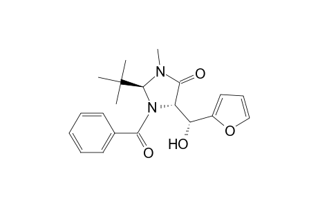 (2S,5S,1'R)-1-Benzoyl-2-(tert-butyl)-5-[(2-furanyl)hydroxymethyl]-3-methylimidazolidin-4-one