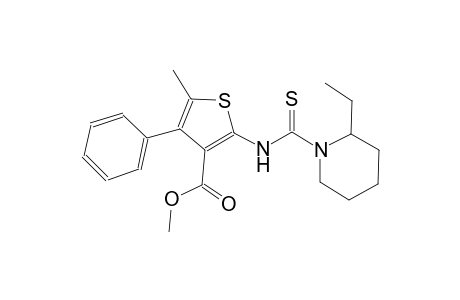 methyl 2-{[(2-ethyl-1-piperidinyl)carbothioyl]amino}-5-methyl-4-phenyl-3-thiophenecarboxylate