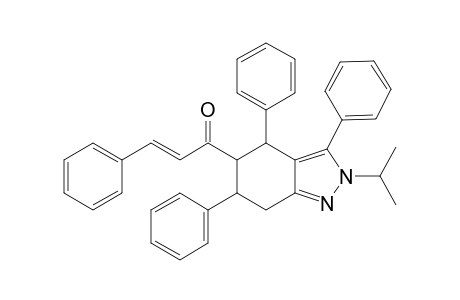 (E)-1-(2-ISOPROPYL-3,4,6-TRIPHENYL-4,5,6,7-TETRAHYDRO-2H-INDAZOL-5-YL)-3-PHENYL-PROPEN-2-ONE