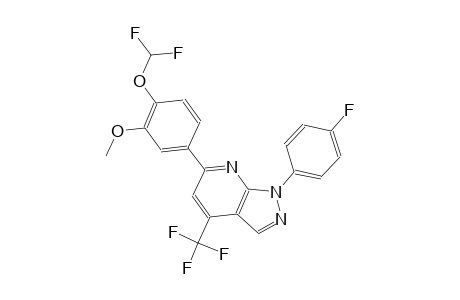 1H-pyrazolo[3,4-b]pyridine, 6-[4-(difluoromethoxy)-3-methoxyphenyl]-1-(4-fluorophenyl)-4-(trifluoromethyl)-