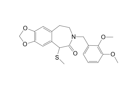 7-(2,3-Dimethoxy-benzyl)-5-methylsulfanyl-5,7,8,9-tetrahydro-1,3-dioxa-7-aza-cyclohepta[f]inden-6-one