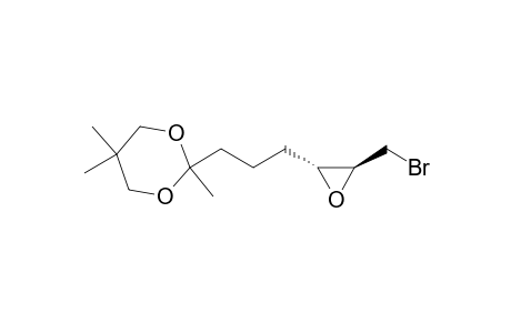1,3-Dioxane, 2-[3-[3-(bromomethyl)oxiranyl]propyl]-2,5,5-trimethyl-, trans-(+)-