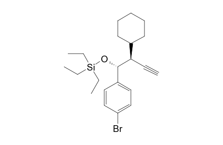 (+)-TRIETHYL-[(1R,2R)-(2-CYCLOHEXYL-1-(4-BROMOPHENYL)-BUT-3-YNYLOXY)]-SILANE
