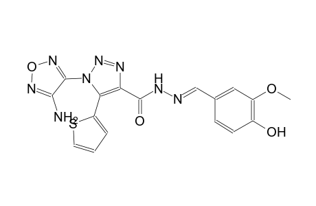 1-(4-amino-1,2,5-oxadiazol-3-yl)-N'-[(E)-(4-hydroxy-3-methoxyphenyl)methylidene]-5-(2-thienyl)-1H-1,2,3-triazole-4-carbohydrazide