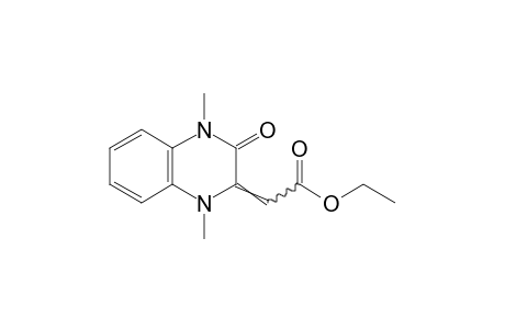 3,4-dihydro-1,4-dimethyl-3-oxo-delta 2(1H), alpha-quinoxalineacetic acid, ethyl ester
