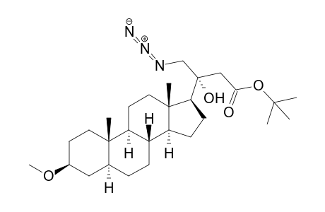 t-Butyl 3-.beta.-methoxy-21-.alpha.-hydroxy-21-azido-23-nor-5-.alpha.-cholanoate