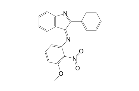 2-Phenyl-3-(3'-methoxy-2'-nitrophenylimino)indole