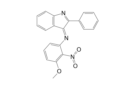 2-Phenyl-3-(3'-methoxy-2'-nitrophenylimino)indole