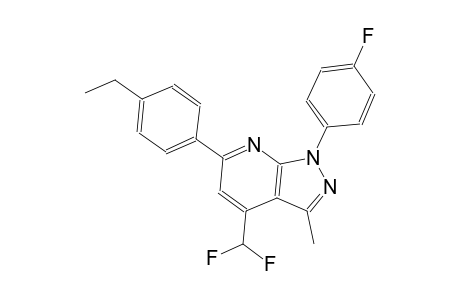 1H-pyrazolo[3,4-b]pyridine, 4-(difluoromethyl)-6-(4-ethylphenyl)-1-(4-fluorophenyl)-3-methyl-