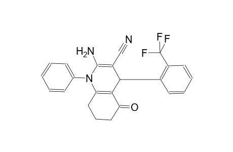 2-amino-5-oxo-1-phenyl-4-[2-(trifluoromethyl)phenyl]-1,4,5,6,7,8-hexahydro-3-quinolinecarbonitrile