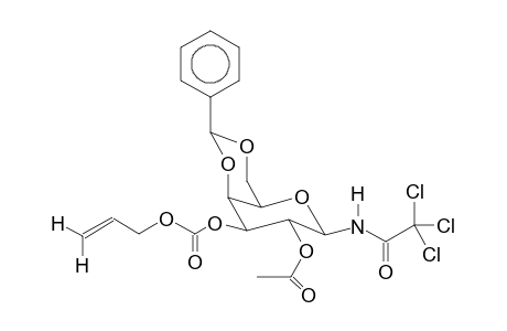 4,6-Benzylidene-2-acetyl-3-propenyloxycarbonyl-beta-D-N-(trichloromethylcarbonyl)-galactopyranosamine